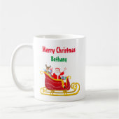 Weihnachtsmann und Rentier Weihnachtslieder person Kaffeetasse (Links)