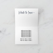 Weihnachtsmann und Rentiere auf der Weihnachtskart Dankeskarte (Innenseite)