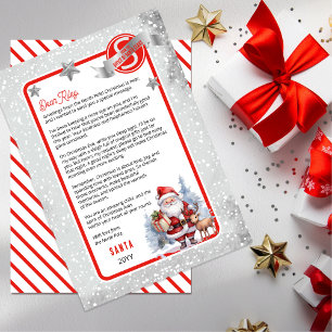 Weihnachtsmann und Rentiere Brief vom Weihnachtsma Einladung