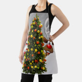 Weihnachtsmann und Rentiere hinter einem Weihnacht Schürze (InSitu)