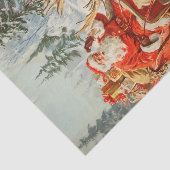 Weihnachtsmann und Rentiere Seidenpapier (Ausschnitt)