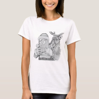 Weihnachtsmann und Rentiere T-Shirt