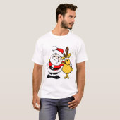 Weihnachtsmann und Rentiere T-Shirt (Vorne ganz)