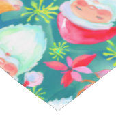 Weihnachtsmann und Rentiere Tischdecke (Schrägansicht)