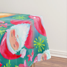 Weihnachtsmann und Rentiere Tischdecke