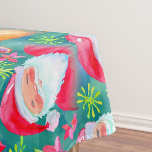 Weihnachtsmann und Rentiere Tischdecke (Beispiel)