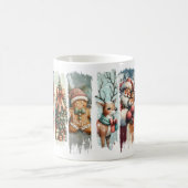 Weihnachtsmann und Rentiere Weihnachten und Kekse Kaffeetasse (Mittel)