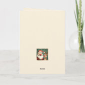 Weihnachtsmann und Rentiere Weihnachtskarte Feiertagskarte (Rückseite)