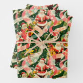 Weihnachtsmann und Ribbons Geschenkpapier Set (Beispiel)