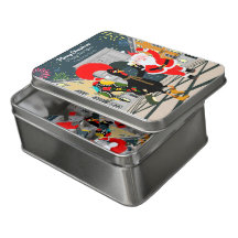 Weihnachtsmann und Rooster Champagner Toast bis Ne