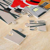 Weihnachtsmann und Rooster Champagner Toast bis Ne Puzzle (Seite)