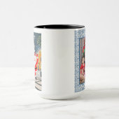 Weihnachtsmann und Rooster Champagner Toast bis Ne Tasse (Zentrum)