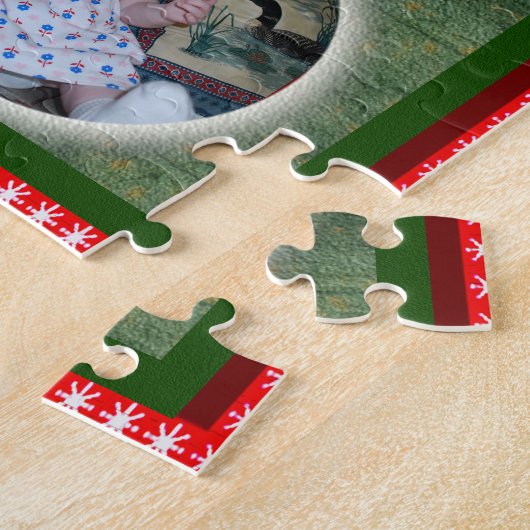 Weihnachtsmann und Schneemann bringen Weihnachten Puzzle (Seite)