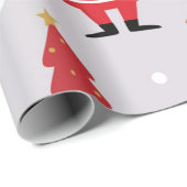 Weihnachtsmann und Schneemann Geschenkpapier (Rolleneckpunkt)