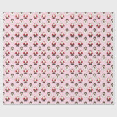 Weihnachtsmann- und Schneemann-Packpapier (Rosa) Geschenkpapier (Flach)