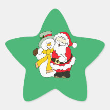 Weihnachtsmann und Schneemann