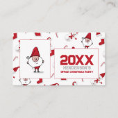 Weihnachtsmann und Schneemann, Weihnachts-Party Begleitkarte (Vorderseite)