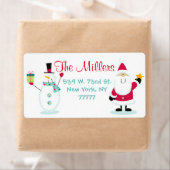 Weihnachtsmann und Schneemann Weihnachts-Rücksende (Insitu)