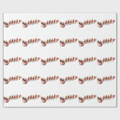 Weihnachtsmann und SeepferdSleigh Geschenkpapier (Flach)