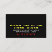 Weihnachtsmann und sein Rentier, Weihnachts-Party Begleitkarte (Rückseite)