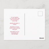 Weihnachtsmann und sein Weihnachtsfest in Reindeer Postkarte (Rückseite)