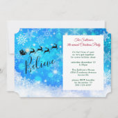 Weihnachtsmann und seine fliegende Rentiere - Part Einladung (Vorderseite)