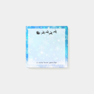 Weihnachtsmann und seine fliegenden Rentier Weihna Post-it Klebezettel