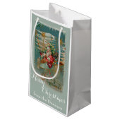 Weihnachtsmann und seine Phantastische Fliegmaschi Kleine Geschenktüte (Rückseite Schrägansicht)