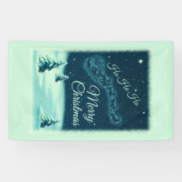 Weihnachtsmann und seine Rentiere Weihnachtsabend  Banner