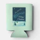 Weihnachtsmann und seine Rentiere Weihnachtsabend Dosenkühler (Rückseite)