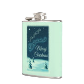 Weihnachtsmann und seine Rentiere Weihnachtsabend Flachmann (Links)