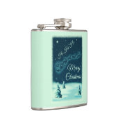 Weihnachtsmann und seine Rentiere Weihnachtsabend  Flachmann (Rechts)