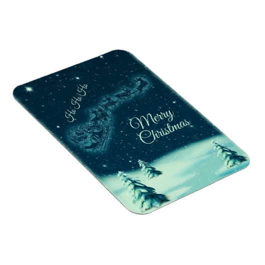 Weihnachtsmann und seine Rentiere Weihnachtsabend  Magnet (Rechte Seite)