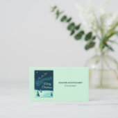 Weihnachtsmann und seine Rentiere Weihnachtsabend Visitenkarte (Stehend Vorderseite)