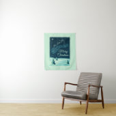 Weihnachtsmann und seine Rentiere Weihnachtsabend  Wandteppich (Beispiel)