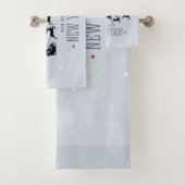 Weihnachtsmann und seine Silhouette "Flying Rentie Badhandtuch Set (Insitu)
