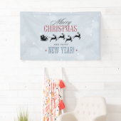 Weihnachtsmann und seine Silhouette "Flying Rentie Banner (Insitu)
