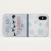 Weihnachtsmann und seine Silhouette "Flying Rentie Case-Mate iPhone Hülle (Rückseite (Horizontal))