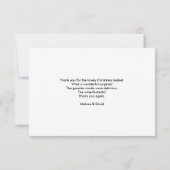 Weihnachtsmann und seine Silhouette "Flying Rentie Dankeskarte (Rückseite)