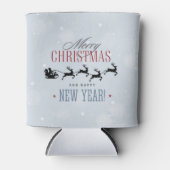 Weihnachtsmann und seine Silhouette "Flying Rentie Dosenkühler (Vorderseite)