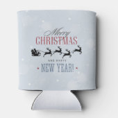 Weihnachtsmann und seine Silhouette "Flying Rentie Dosenkühler (Rückseite)