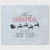 Weihnachtsmann und seine Silhouette "Flying Rentie Geschenkpapier (Flach)