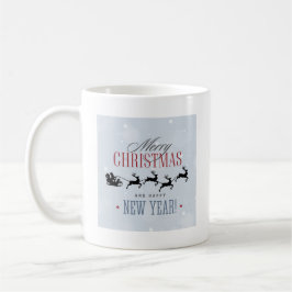 Weihnachtsmann und seine Silhouette "Flying Rentie Kaffeetasse