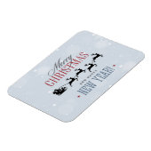 Weihnachtsmann und seine Silhouette "Flying Rentie Magnet (Linke Seite)