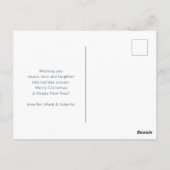 Weihnachtsmann und seine Silhouette "Flying Rentie Postkarte (Rückseite)