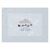 Weihnachtsmann und seine Silhouette "Flying Rentie Tischdecke (Vorderseite (Horizontal))