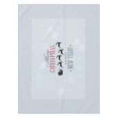 Weihnachtsmann und seine Silhouette "Flying Rentie Tischdecke (Vorderseite)