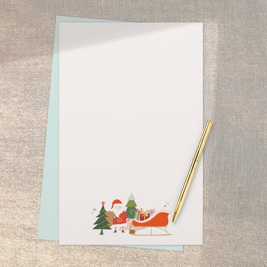 Weihnachtsmann und Sleigh Weihnachten Briefpapier