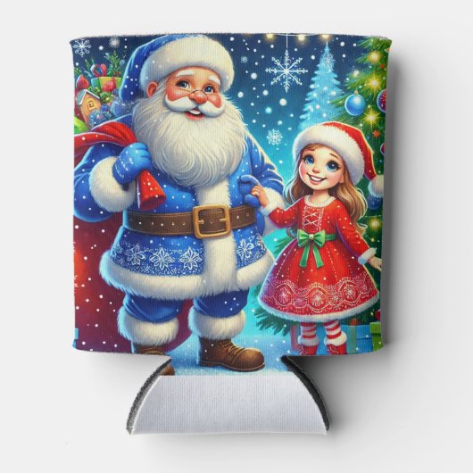 Weihnachtsmann und Snow Maiden Dosenkühler (Vorderseite)