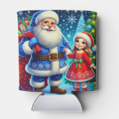 Weihnachtsmann und Snow Maiden Dosenkühler (Rückseite)